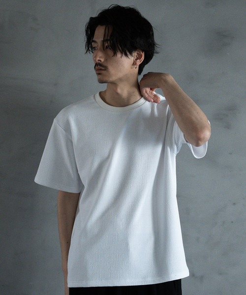 RATTLE TRAP(ラトルトラップ)の「ランダムメッシュジャガードT(Tシャツ/カットソー・メンズ・ホワイト/ネイビー/ブラック・M/L)」の3枚目の写真