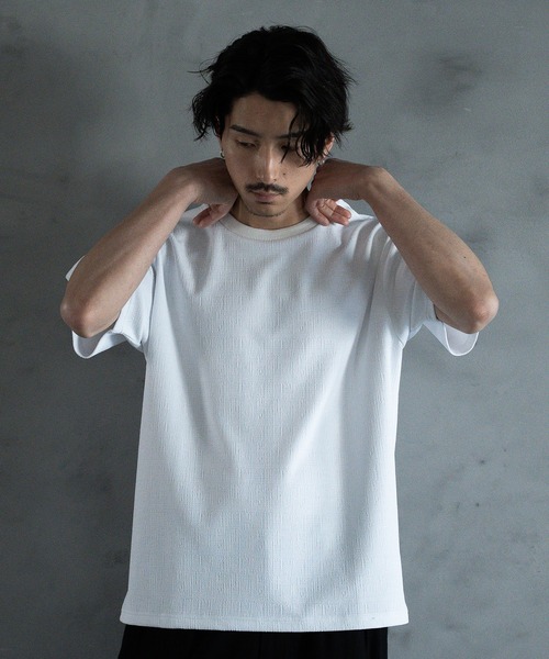 RATTLE TRAP(ラトルトラップ)の「ランダムメッシュジャガードT(Tシャツ/カットソー・メンズ・ホワイト/ネイビー/ブラック・M/L)」の9枚目の写真