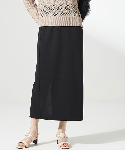 ANY SIS（エニィスィス）の「【UVケア ・ストレッチ・洗える】2WAYジョーゼットジャージーナロー スカート（スカート・レディース・アイボリー系/ダークグリーン系/ブラック系/黄土色系/ネイビー系・2）」の18枚目の写真