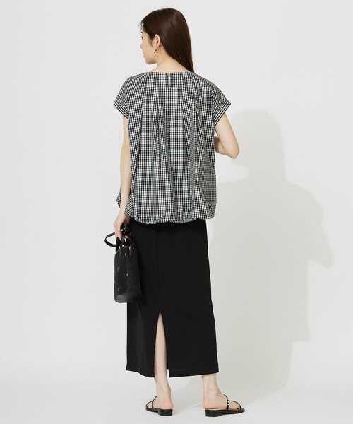 ANY SIS（エニィスィス）の「【UVケア ・ストレッチ・洗える】2WAYジョーゼットジャージーナロー スカート（スカート・レディース・アイボリー系/ダークグリーン系/ブラック系/黄土色系/ネイビー系・2）」の20枚目の写真