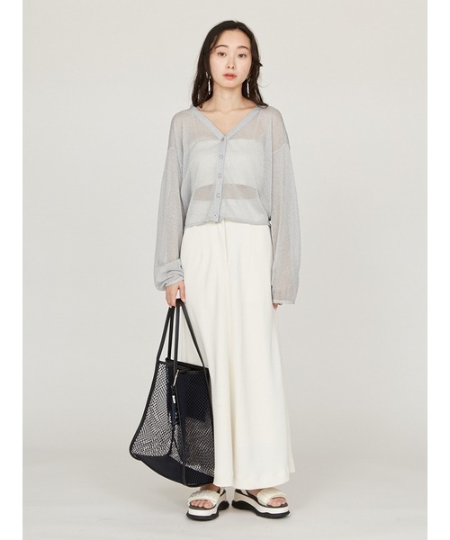 emmi（エミ）の「コットンメッシュトートバッグ（ショルダーバッグ・レディース・ネイビー/ブラウン/その他・FREE）」の13枚目の写真