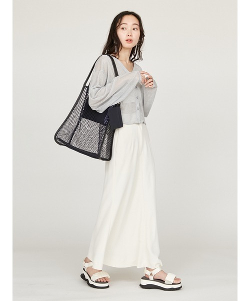 emmi（エミ）の「コットンメッシュトートバッグ（ショルダーバッグ・レディース・ネイビー/ブラウン/その他・FREE）」の14枚目の写真