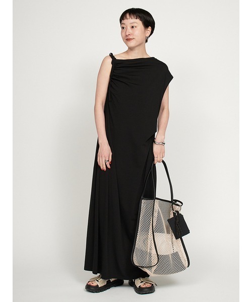 emmi（エミ）の「コットンメッシュトートバッグ（ショルダーバッグ・レディース・ネイビー/ブラウン/その他・FREE）」の17枚目の写真