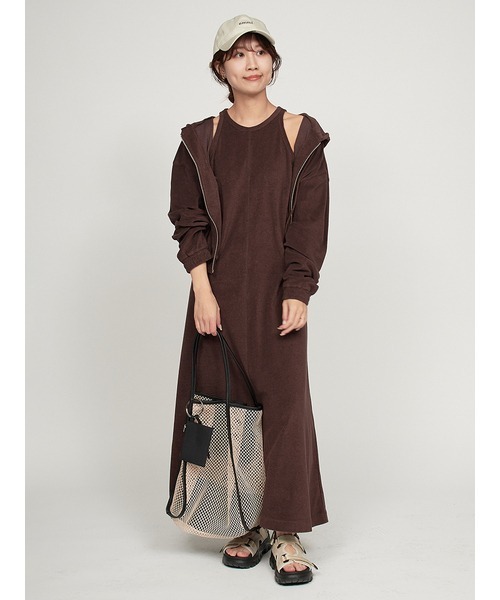 emmi（エミ）の「コットンメッシュトートバッグ（ショルダーバッグ・レディース・ネイビー/ブラウン/その他・FREE）」の19枚目の写真