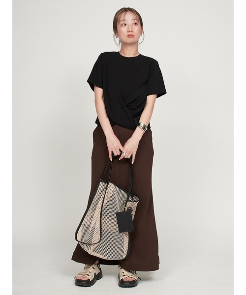 emmi（エミ）の「コットンメッシュトートバッグ（ショルダーバッグ・レディース・ネイビー/ブラウン/その他・FREE）」の20枚目の写真