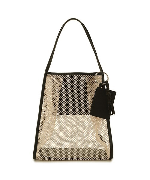 emmi（エミ）の「コットンメッシュトートバッグ（ショルダーバッグ・レディース・ネイビー/ブラウン/その他・FREE）」の6枚目の写真