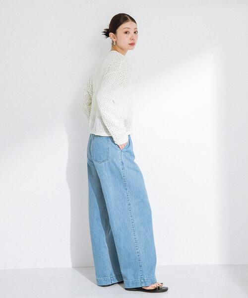 URBAN RESEARCH Sonny Label(アーバンリサーチサニーレーベル)の「スパンコールメッシュニットプルオーバー(ニット/セーター・レディース・グレー系その他/オフホワイト/イエロー・FREE)」の10枚目の写真