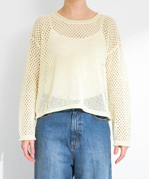 URBAN RESEARCH Sonny Label(アーバンリサーチサニーレーベル)の「スパンコールメッシュニットプルオーバー(ニット/セーター・レディース・グレー系その他/オフホワイト/イエロー・FREE)」の20枚目の写真