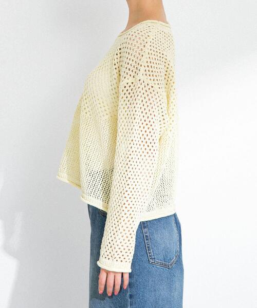 URBAN RESEARCH Sonny Label(アーバンリサーチサニーレーベル)の「スパンコールメッシュニットプルオーバー(ニット/セーター・レディース・グレー系その他/オフホワイト/イエロー・FREE)」の21枚目の写真