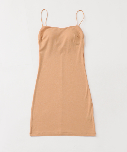 ACTIVE】Bamboo ストレッチロングキャミソール（ブラック