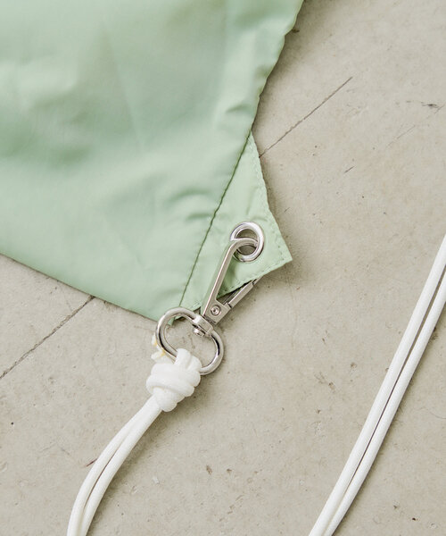 WHIMSIC（ウィムジック）の「*【WHIMSIC】ナイロンナップサック（バックパック/リュック・レディース・ブラック/ホワイト/ミント・FREE）」の6枚目の写真