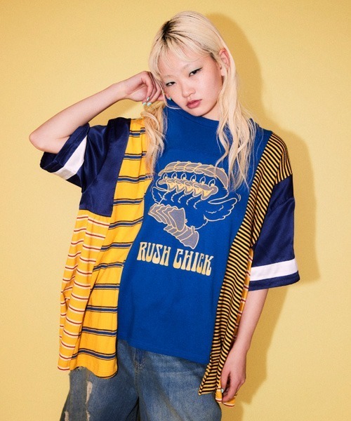 セール】RUSH CHICK BORDER SWICHED トップス（Tシャツ