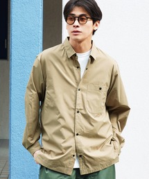 ポリエステルタフタ スナップボタン テックシャツ