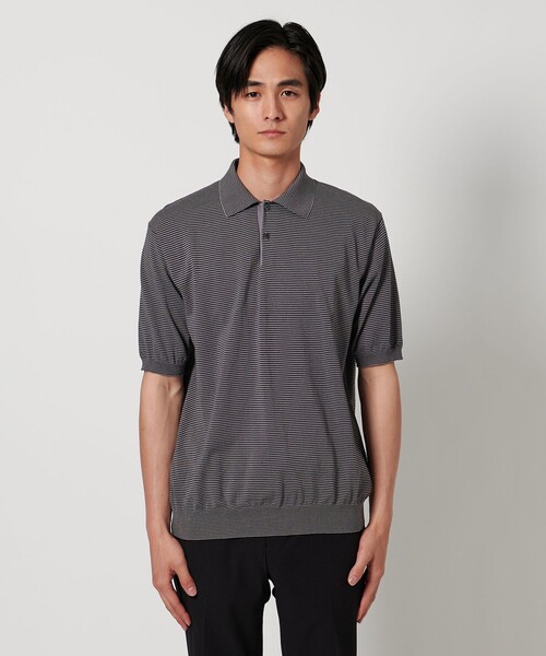[2枚] UNITED ARROWS Cozy ニットポロ ブラック L UNITED ARROWS（ユナイテッドアローズ）の「コットン
