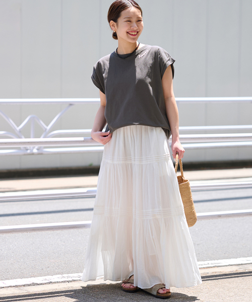 JOURNAL STANDARD relume(ジャーナルスタンダード レリューム)の「《追加》刺繍ロゴフレンチTEE(Tシャツ/カットソー・レディース・ホワイト系その他/ブラック系その他/ホワイト×ホワイト・FREE)」の13枚目の写真