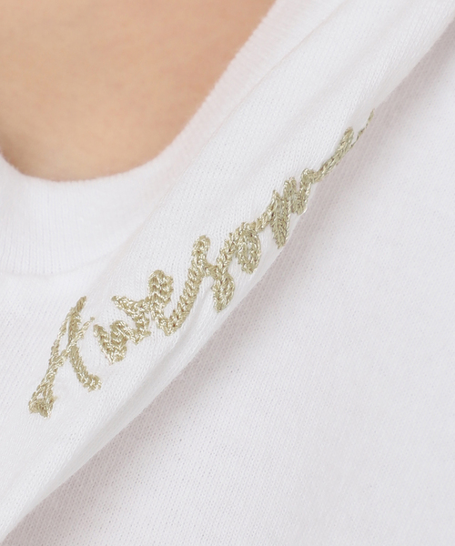 JOURNAL STANDARD relume(ジャーナルスタンダード レリューム)の「《追加》刺繍ロゴフレンチTEE(Tシャツ/カットソー・レディース・ホワイト系その他/ブラック系その他/ホワイト×ホワイト・FREE)」の11枚目の写真