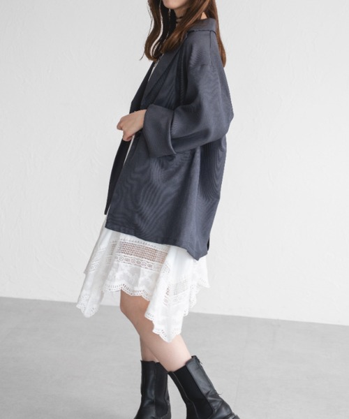 raffime（ラフィミー）の「コットンレースイレヘムキャミソールワンピース（ワンピース・レディース・オフホワイト/ブラック・フリー）」の12枚目の写真