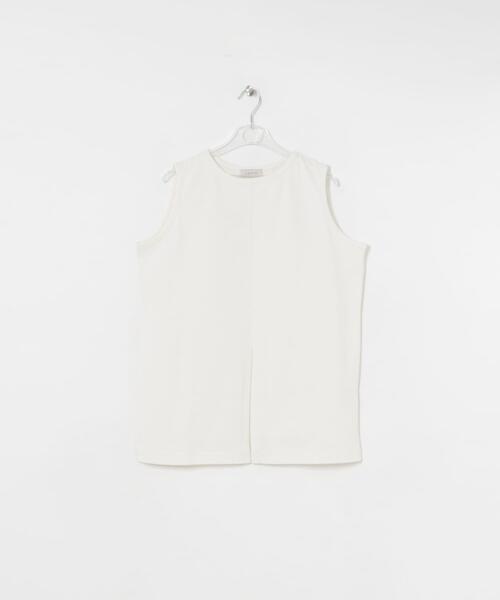 LAATO（ラート）の「slit no sleeve tee（タンクトップ・レディース・ナチュラル/ホワイト・FREE）」の5枚目の写真