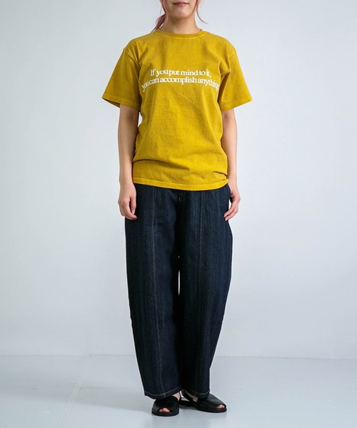 D.M.G.（ドミンゴ）の「[D.M.G / ディーエムジー] US天竺 SSプリントTee 【if you~/BTTF】（Tシャツ/カットソー・レディース・ゴールド/オフホワイト/ブラック・M/S）」の6枚目の写真