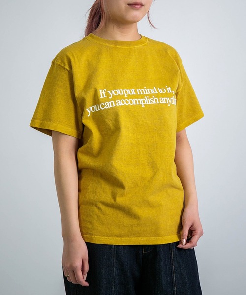 D.M.G.（ドミンゴ）の「[D.M.G / ディーエムジー] US天竺 SSプリントTee 【if you~/BTTF】（Tシャツ/カットソー・レディース・ゴールド/オフホワイト/ブラック・M/S）」の5枚目の写真