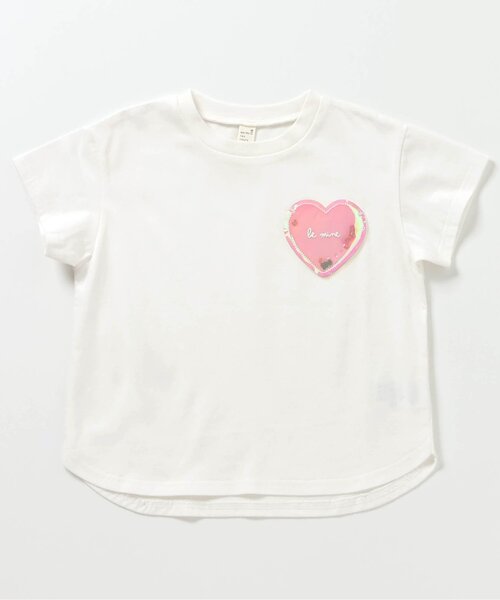 apres les cours(アプレレクール)の「【UVカット/速乾/接触冷感】モチーフポケット半袖Tシャツ_ジュニア対応(Tシャツ/カットソー・キッズ・アイボリー/ピンク/ミント/イエロー・120/130/100/110/80/90)」の2枚目の写真