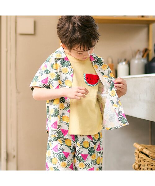 apres les cours(アプレレクール)の「【UVカット/速乾/接触冷感】モチーフポケット半袖Tシャツ_ジュニア対応(Tシャツ/カットソー・キッズ・アイボリー/ピンク/ミント/イエロー・120/130/100/110/80/90)」の22枚目の写真