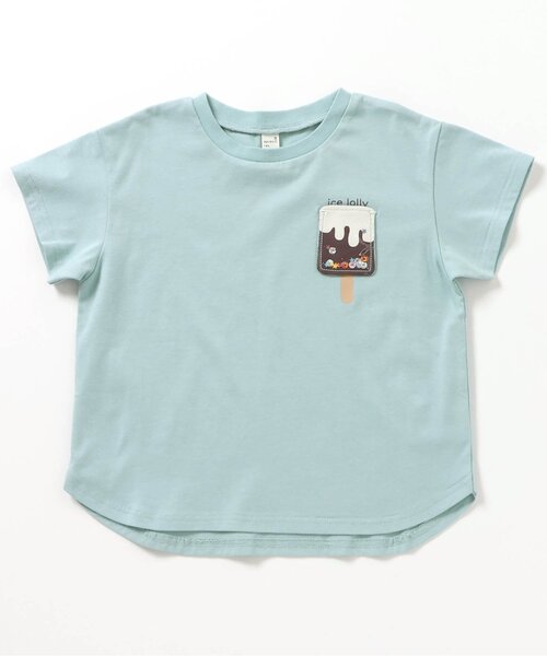 apres les cours(アプレレクール)の「【UVカット/速乾/接触冷感】モチーフポケット半袖Tシャツ_ジュニア対応(Tシャツ/カットソー・キッズ・アイボリー/ピンク/ミント/イエロー・120/130/100/110/80/90)」の17枚目の写真