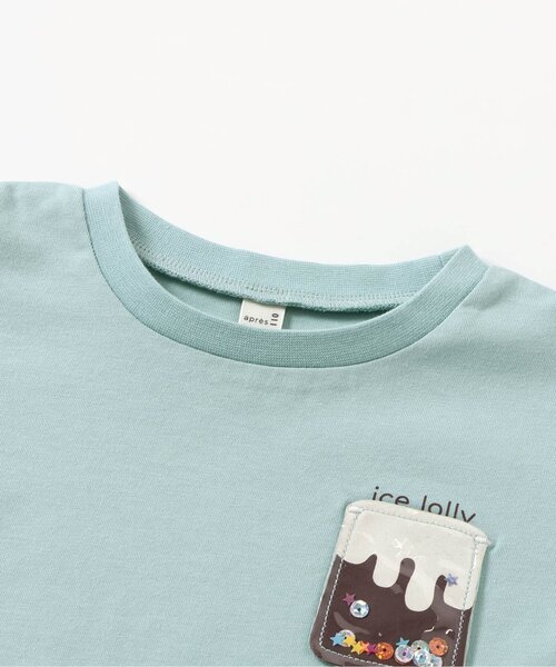 apres les cours(アプレレクール)の「【UVカット/速乾/接触冷感】モチーフポケット半袖Tシャツ_ジュニア対応(Tシャツ/カットソー・キッズ・アイボリー/ピンク/ミント/イエロー・120/130/100/110/80/90)」の13枚目の写真