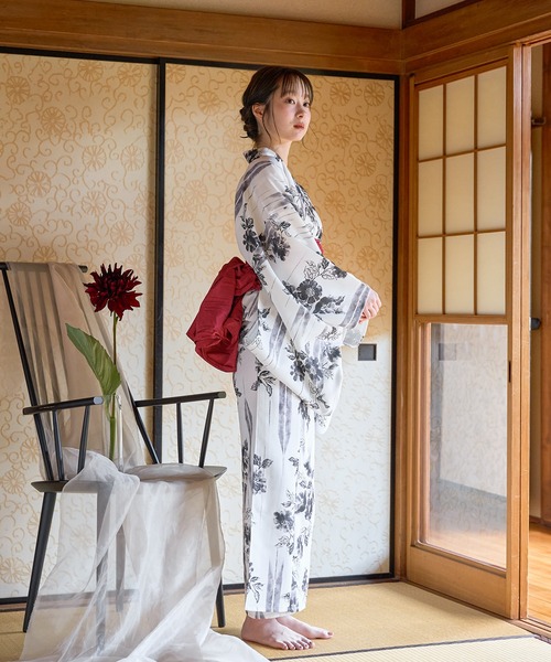 mideal 浴衣 original floral pattern yukata / オリジナル花柄浴衣 – favclo.