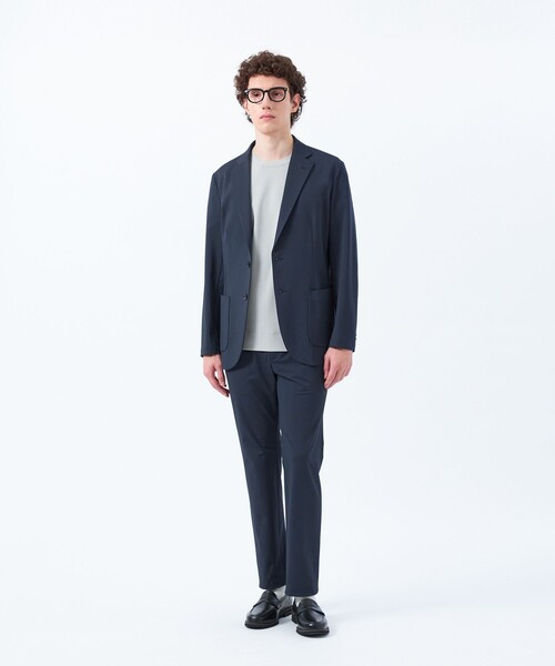 処分価格!【マッキントッシュフィロソフィー】ネイビー スーツ パンツ2本セット セール】ドライフラットストレッチ ハイパーストレッチメッシュ