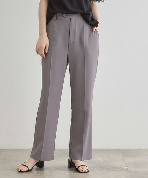 grove（グローブ）の「ひんやり、すらり。夏の美シルエット ドレープストレートパンツ（その他パンツ・レディース・ブラック/ベージュ/グレー・03/02/01/04/05）」の3枚目の写真