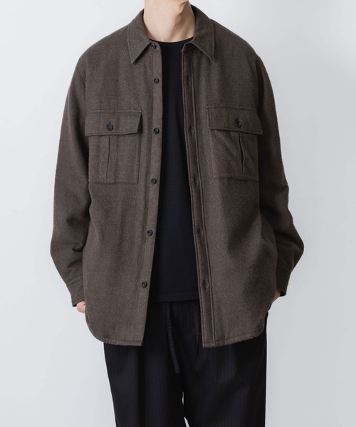 ATTACHMENT（アタッチメント）の「RY/CO/SI フランネル パディング L/Sシャツ / RY/CO/SI FLANNEL PADDING L/S SHIRT（シャツ/ブラウス・メンズ・ダークグレー/キャメル・2/1/3）」の2枚目の写真