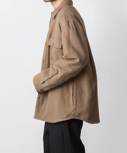 ATTACHMENT（アタッチメント）の「RY/CO/SI フランネル パディング L/Sシャツ / RY/CO/SI FLANNEL PADDING L/S SHIRT（シャツ/ブラウス・メンズ・ダークグレー/キャメル・2/1/3）」の4枚目の写真