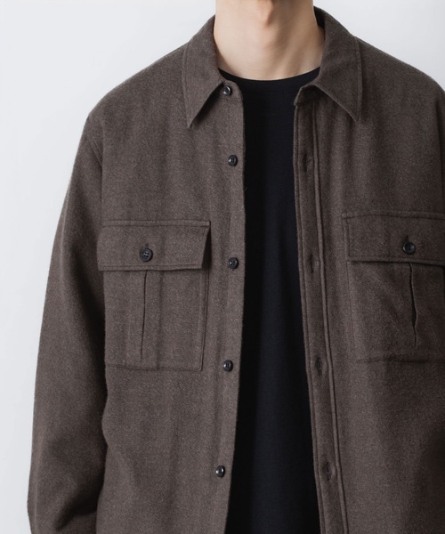 ATTACHMENT（アタッチメント）の「RY/CO/SI フランネル パディング L/Sシャツ / RY/CO/SI FLANNEL PADDING L/S SHIRT（シャツ/ブラウス・メンズ・ダークグレー/キャメル・2/1/3）」の12枚目の写真