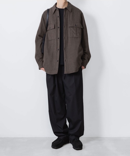 ATTACHMENT（アタッチメント）の「RY/CO/SI フランネル パディング L/Sシャツ / RY/CO/SI FLANNEL PADDING L/S SHIRT（シャツ/ブラウス・メンズ・ダークグレー/キャメル・2/1/3）」の14枚目の写真