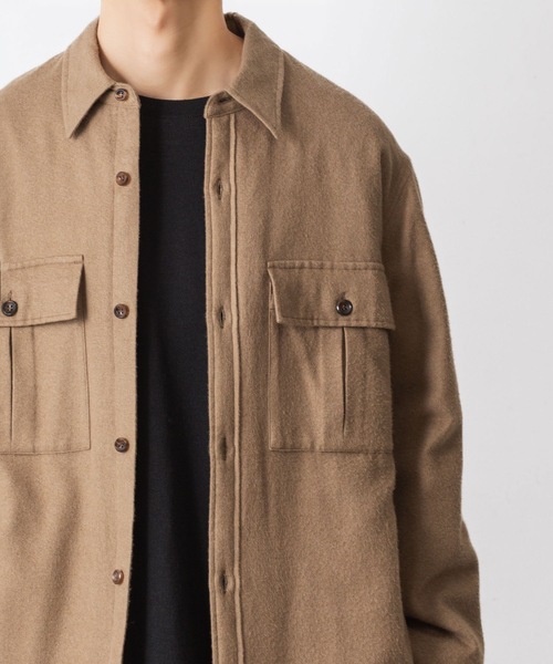 ATTACHMENT（アタッチメント）の「RY/CO/SI フランネル パディング L/Sシャツ / RY/CO/SI FLANNEL PADDING L/S SHIRT（シャツ/ブラウス・メンズ・ダークグレー/キャメル・2/1/3）」の6枚目の写真