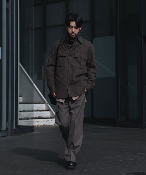 ATTACHMENT（アタッチメント）の「RY/CO/SI フランネル パディング L/Sシャツ / RY/CO/SI FLANNEL PADDING L/S SHIRT（シャツ/ブラウス・メンズ・ダークグレー/キャメル・2/1/3）」の16枚目の写真