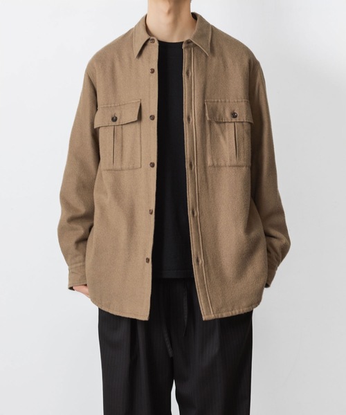 ATTACHMENT（アタッチメント）の「RY/CO/SI フランネル パディング L/Sシャツ / RY/CO/SI FLANNEL PADDING L/S SHIRT（シャツ/ブラウス・メンズ・ダークグレー/キャメル・2/1/3）」の3枚目の写真