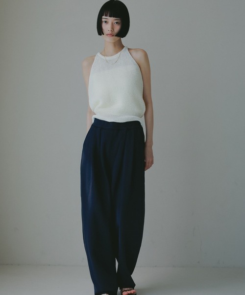 A part by（アパートバイ）の「アメスリメッシュニット（キャミソール・レディース・オフホワイト/ブラック/ピンク・FREE）」の4枚目の写真