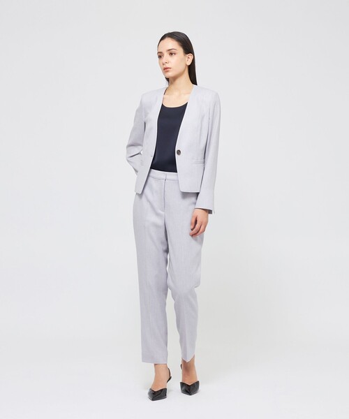 EPOCA（エポカ）の「スラブストレッチ ノーカラージャケット（ノーカラージャケット・レディース・ネイビー/ベージュ/パープル系その他4・38/40）」の11枚目の写真