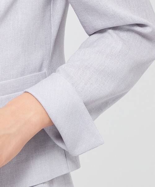 EPOCA（エポカ）の「スラブストレッチ ノーカラージャケット（ノーカラージャケット・レディース・ネイビー/ベージュ/パープル系その他4・38/40）」の18枚目の写真