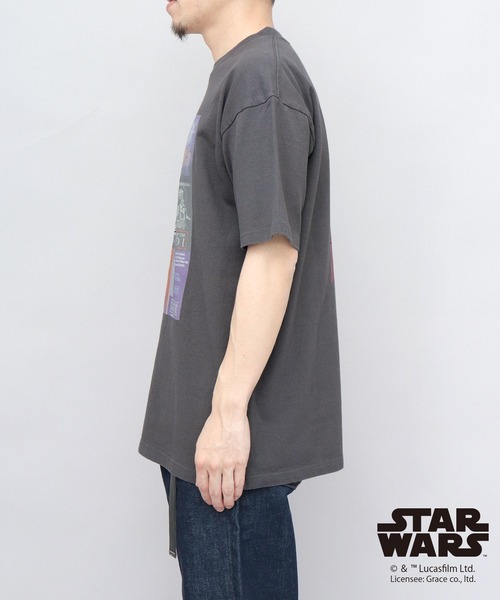 Goodwear（グッドウェア）の「STAR WARS 古着風 両面 コラージュプリント Tシャツ ビッグシルエット（エピソード6 ジェダイの復帰）（Tシャツ/カットソー・メンズ・ブラック系その他・M/L/XL）」の11枚目の写真