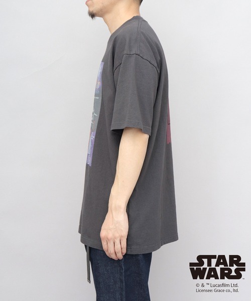 Goodwear（グッドウェア）の「STAR WARS 古着風 両面 コラージュプリント Tシャツ ビッグシルエット（エピソード6 ジェダイの復帰）（Tシャツ/カットソー・メンズ・ブラック系その他・M/L/XL）」の13枚目の写真