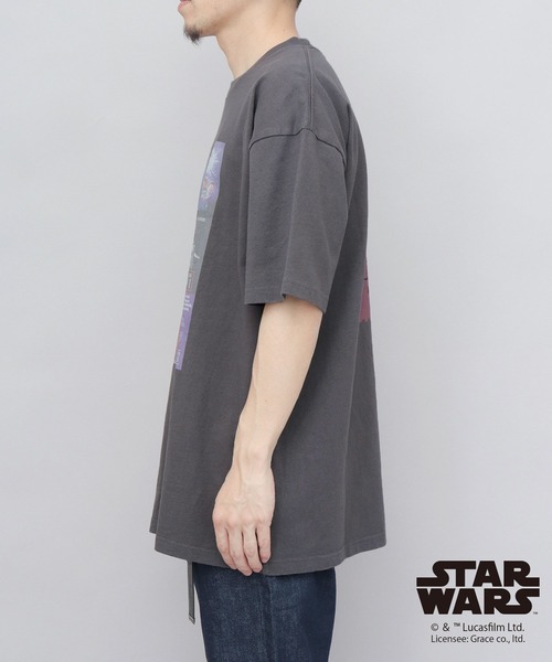 Goodwear（グッドウェア）の「STAR WARS 古着風 両面 コラージュプリント Tシャツ ビッグシルエット（エピソード6 ジェダイの復帰）（Tシャツ/カットソー・メンズ・ブラック系その他・M/L/XL）」の15枚目の写真