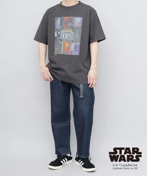 Goodwear（グッドウェア）の「STAR WARS 古着風 両面 コラージュプリント Tシャツ ビッグシルエット（エピソード6 ジェダイの復帰）（Tシャツ/カットソー・メンズ・ブラック系その他・M/L/XL）」の18枚目の写真