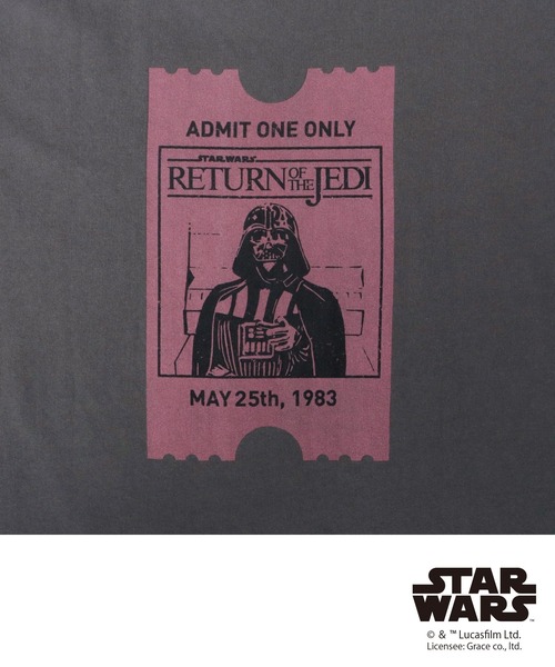 Goodwear（グッドウェア）の「STAR WARS 古着風 両面 コラージュプリント Tシャツ ビッグシルエット（エピソード6 ジェダイの復帰）（Tシャツ/カットソー・メンズ・ブラック系その他・M/L/XL）」の6枚目の写真