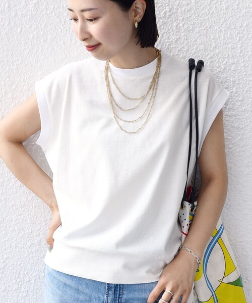 SHIPS for women / シップスウィメン 〈手洗い可能〉DEPEND アムンゼン ノースリーブ カットソー SHIPS tシャツ 「手洗い可能」DEPEND アムンゼン ノースリーブ