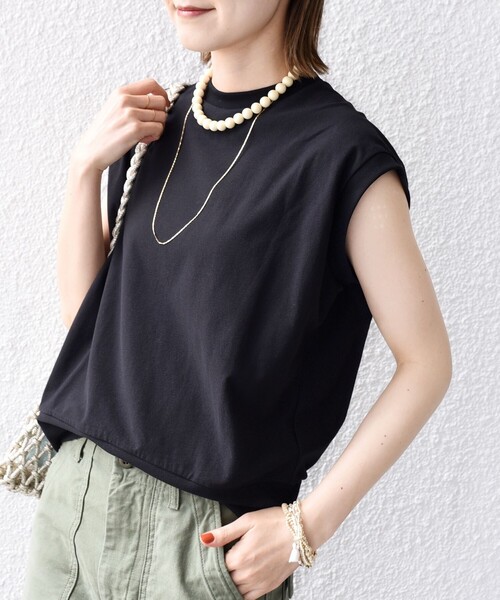 SHIPS for women / シップスウィメン 〈手洗い可能〉DEPEND アムンゼン ノースリーブ カットソー SHIPS tシャツ 「手洗い可能」DEPEND アムンゼン ノースリーブ