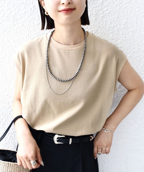 SHIPS for women / シップスウィメン 〈手洗い可能〉DEPEND アムンゼン ノースリーブ カットソー 手洗い可能〉DEPEND アムンゼン ノースリーブ カットソー（T