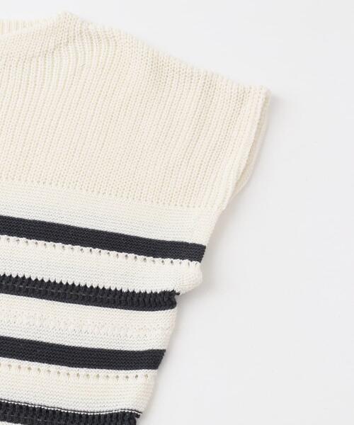 ITEMS URBANRESEARCH(アイテムズ アーバンリサーチ)の「ミックスパターンフレンチニット(ニット/セーター・レディース・その他1/ブラウン/ライトベージュ・FREE)」の12枚目の写真